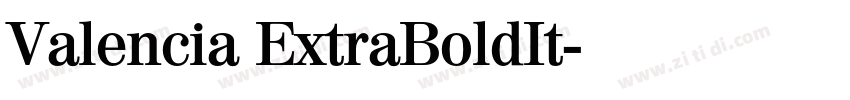 Valencia ExtraBoldIt字体转换